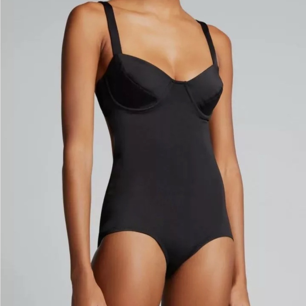 Norma Kamali “Vogue Mio” vintage inspired black swimsuit NWT